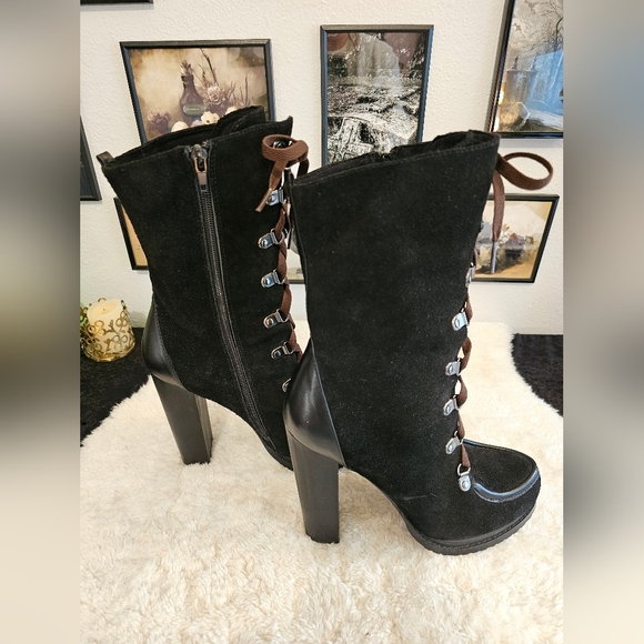 NWOT - Charles David Lace Up Boots - Picture 4 of 9